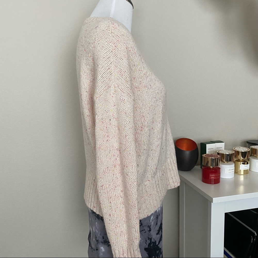 American Eagle Henley Knit Pink Cotton Sweater XS - Picture 4 of 8